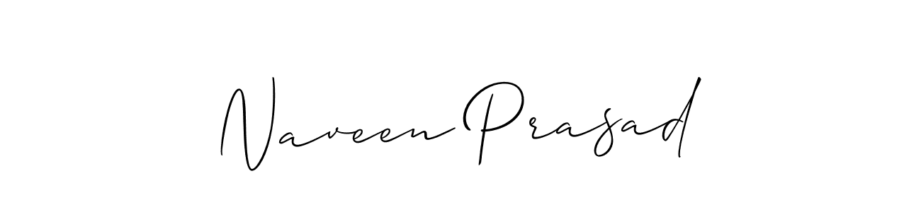 Make a beautiful signature design for name Naveen Prasad. With this signature (Allison_Script) style, you can create a handwritten signature for free. Naveen Prasad signature style 2 images and pictures png