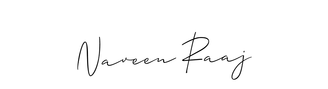 Create a beautiful signature design for name Naveen Raaj. With this signature (Allison_Script) fonts, you can make a handwritten signature for free. Naveen Raaj signature style 2 images and pictures png