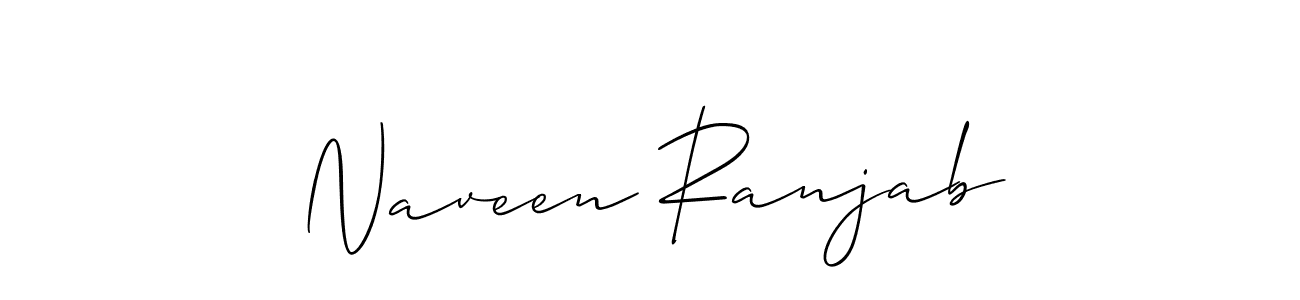 How to make Naveen Ranjab name signature. Use Allison_Script style for creating short signs online. This is the latest handwritten sign. Naveen Ranjab signature style 2 images and pictures png