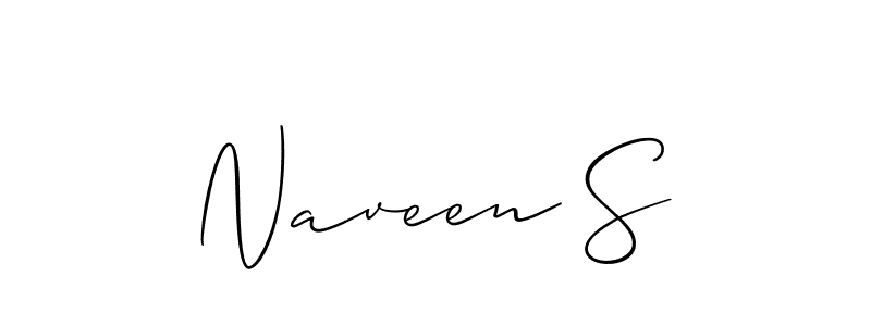 You should practise on your own different ways (Allison_Script) to write your name (Naveen S) in signature. don't let someone else do it for you. Naveen S signature style 2 images and pictures png
