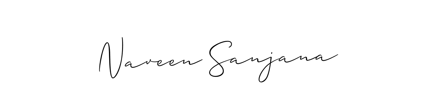 Use a signature maker to create a handwritten signature online. With this signature software, you can design (Allison_Script) your own signature for name Naveen Sanjana. Naveen Sanjana signature style 2 images and pictures png