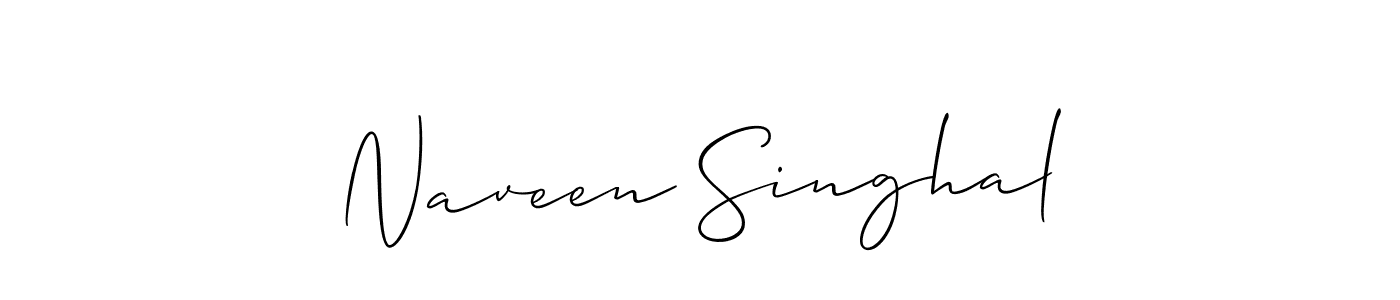 Create a beautiful signature design for name Naveen Singhal. With this signature (Allison_Script) fonts, you can make a handwritten signature for free. Naveen Singhal signature style 2 images and pictures png