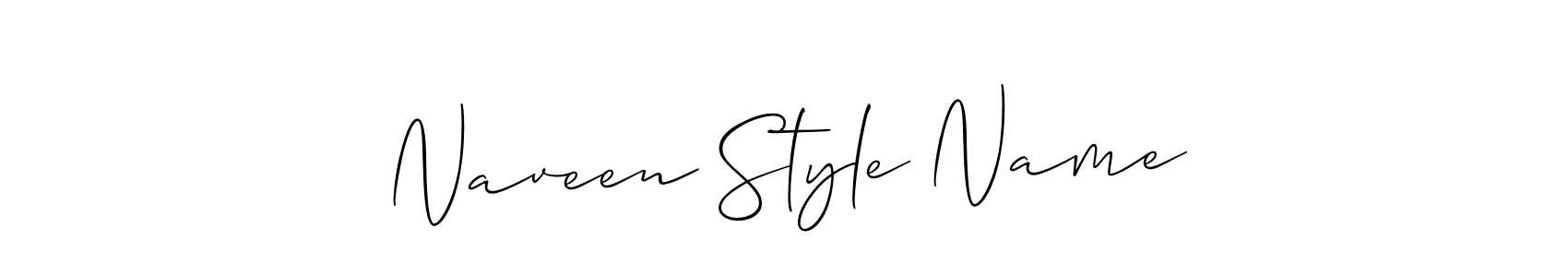 Design your own signature with our free online signature maker. With this signature software, you can create a handwritten (Allison_Script) signature for name Naveen Style Name. Naveen Style Name signature style 2 images and pictures png