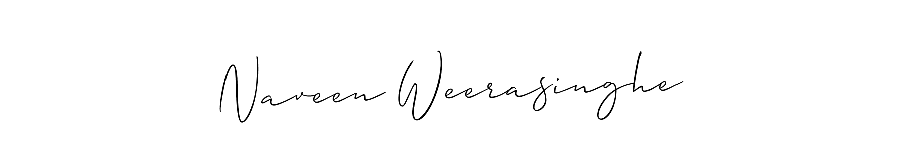 Create a beautiful signature design for name Naveen Weerasinghe. With this signature (Allison_Script) fonts, you can make a handwritten signature for free. Naveen Weerasinghe signature style 2 images and pictures png