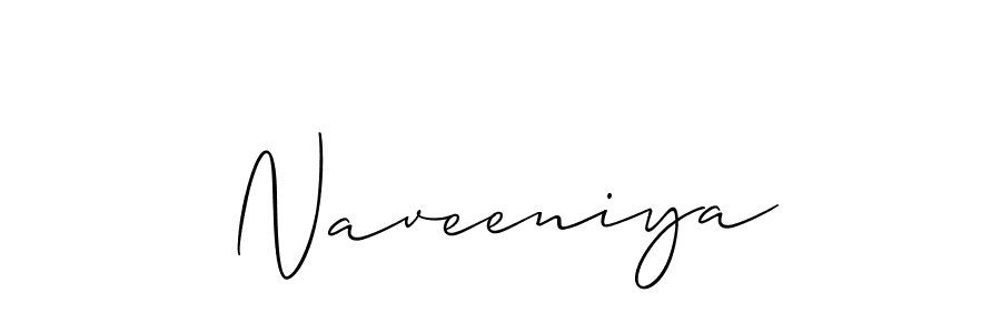 The best way (Allison_Script) to make a short signature is to pick only two or three words in your name. The name Naveeniya include a total of six letters. For converting this name. Naveeniya signature style 2 images and pictures png