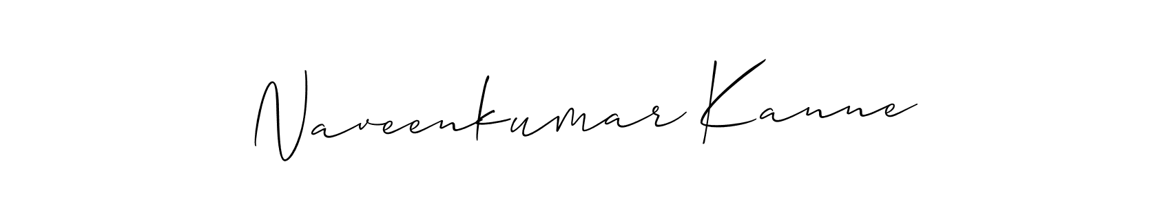 How to make Naveenkumar Kanne name signature. Use Allison_Script style for creating short signs online. This is the latest handwritten sign. Naveenkumar Kanne signature style 2 images and pictures png