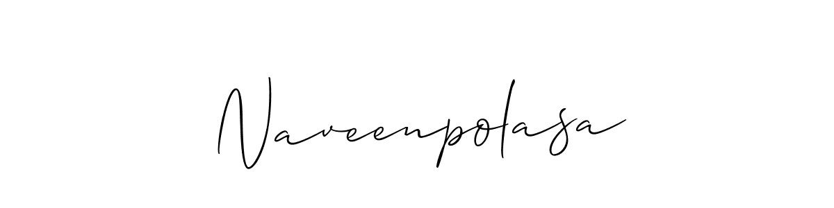 You should practise on your own different ways (Allison_Script) to write your name (Naveenpolasa) in signature. don't let someone else do it for you. Naveenpolasa signature style 2 images and pictures png