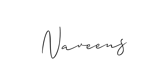 Create a beautiful signature design for name Naveens. With this signature (Allison_Script) fonts, you can make a handwritten signature for free. Naveens signature style 2 images and pictures png