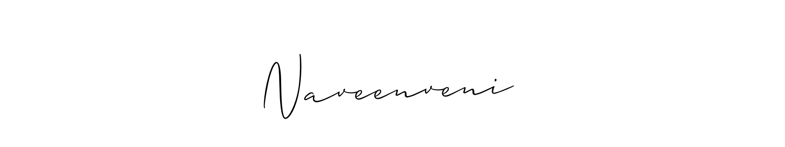 Make a beautiful signature design for name Naveenveni❤️. With this signature (Allison_Script) style, you can create a handwritten signature for free. Naveenveni❤️ signature style 2 images and pictures png