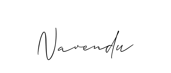 How to Draw Navendu signature style? Allison_Script is a latest design signature styles for name Navendu. Navendu signature style 2 images and pictures png