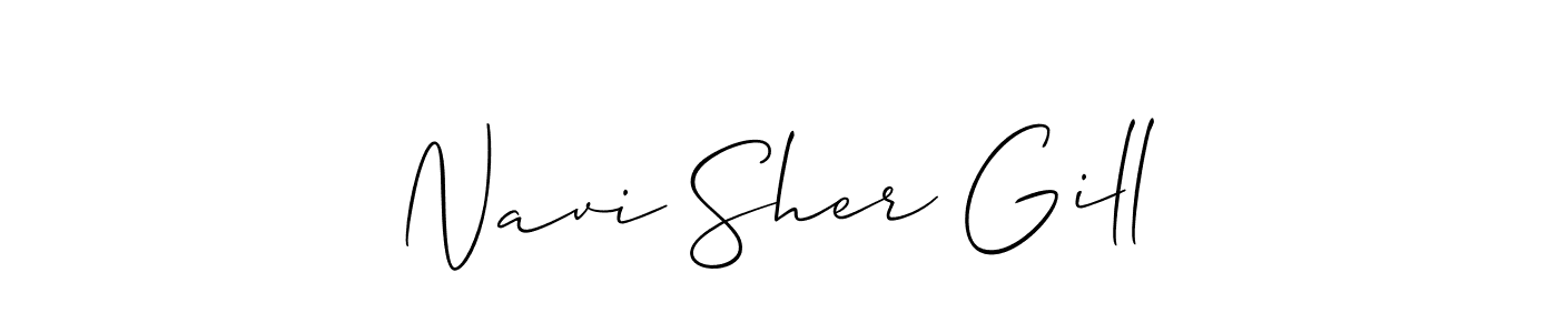 Also we have Navi Sher Gill name is the best signature style. Create professional handwritten signature collection using Allison_Script autograph style. Navi Sher Gill signature style 2 images and pictures png