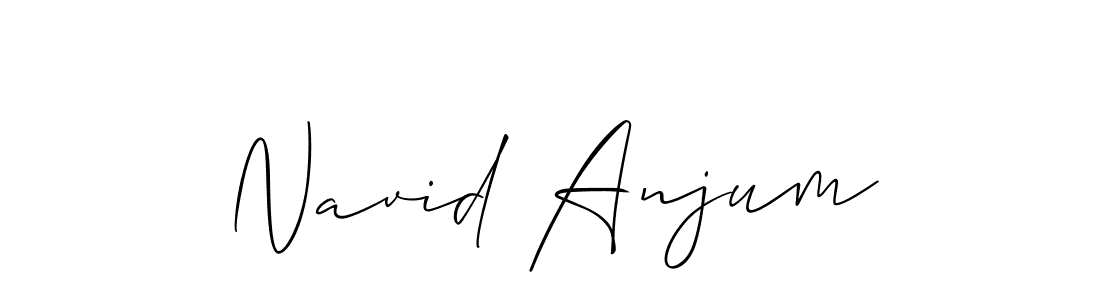 Also we have Navid Anjum name is the best signature style. Create professional handwritten signature collection using Allison_Script autograph style. Navid Anjum signature style 2 images and pictures png