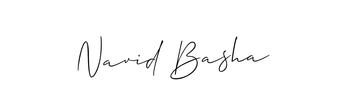 Navid Basha stylish signature style. Best Handwritten Sign (Allison_Script) for my name. Handwritten Signature Collection Ideas for my name Navid Basha. Navid Basha signature style 2 images and pictures png