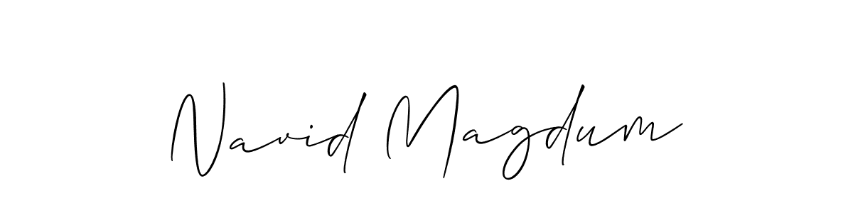 Make a beautiful signature design for name Navid Magdum. Use this online signature maker to create a handwritten signature for free. Navid Magdum signature style 2 images and pictures png