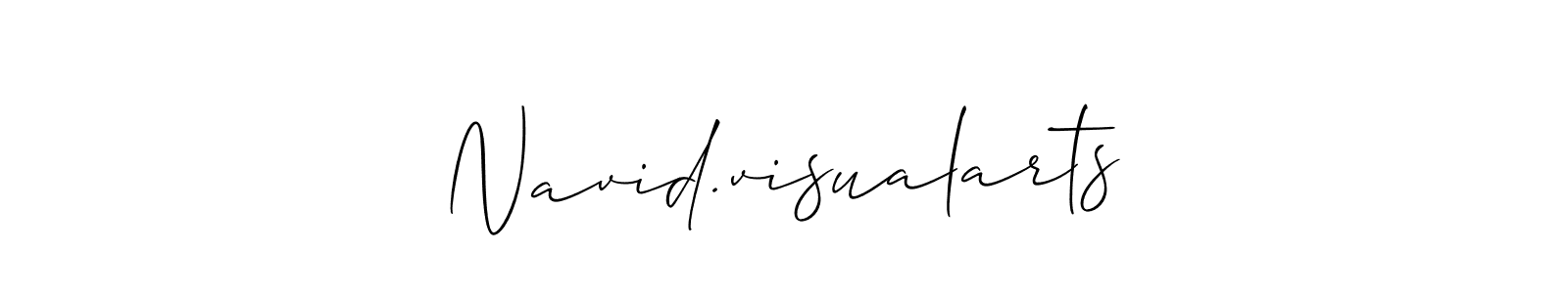Similarly Allison_Script is the best handwritten signature design. Signature creator online .You can use it as an online autograph creator for name Navid.visualarts. Navid.visualarts signature style 2 images and pictures png