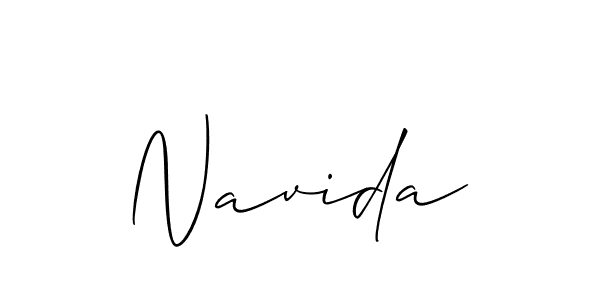 Make a beautiful signature design for name Navida. With this signature (Allison_Script) style, you can create a handwritten signature for free. Navida signature style 2 images and pictures png