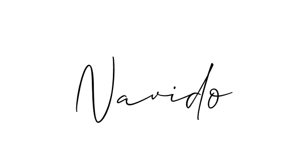 How to make Navido signature? Allison_Script is a professional autograph style. Create handwritten signature for Navido name. Navido signature style 2 images and pictures png