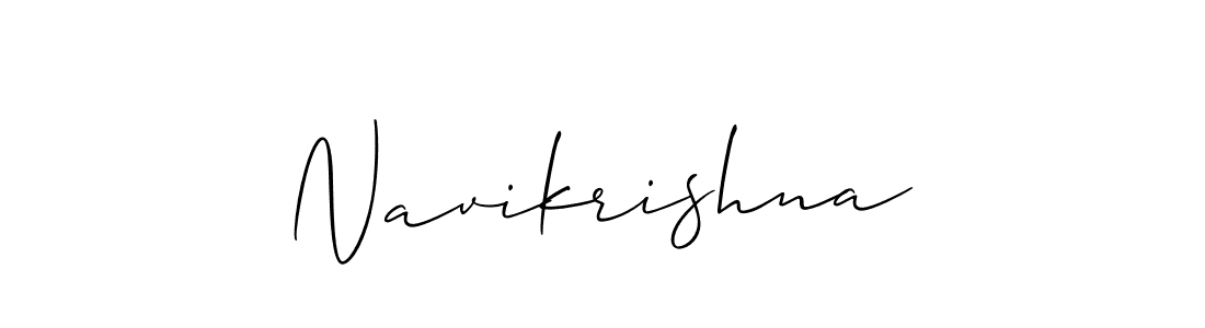 How to make Navikrishna name signature. Use Allison_Script style for creating short signs online. This is the latest handwritten sign. Navikrishna signature style 2 images and pictures png