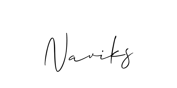 Create a beautiful signature design for name Naviks. With this signature (Allison_Script) fonts, you can make a handwritten signature for free. Naviks signature style 2 images and pictures png