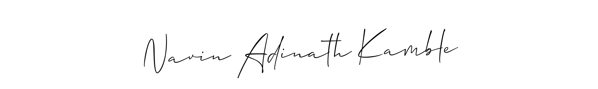 Design your own signature with our free online signature maker. With this signature software, you can create a handwritten (Allison_Script) signature for name Navin Adinath Kamble. Navin Adinath Kamble signature style 2 images and pictures png
