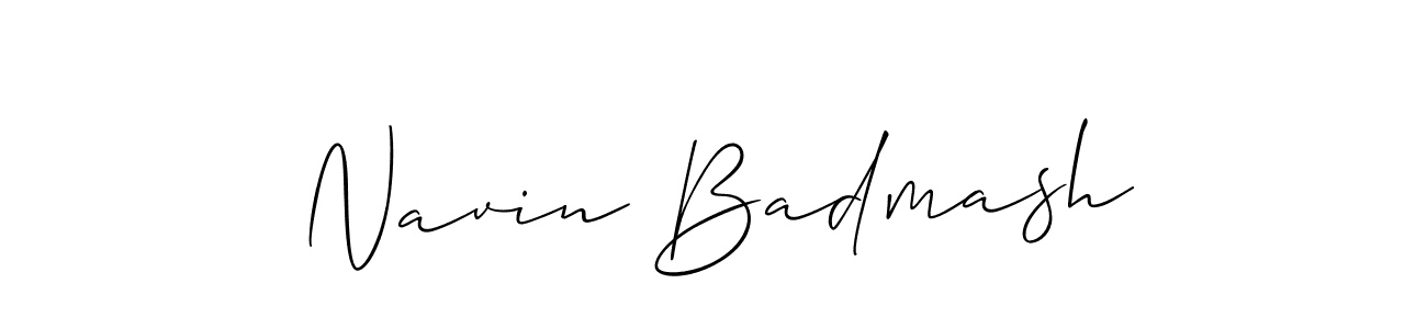 Design your own signature with our free online signature maker. With this signature software, you can create a handwritten (Allison_Script) signature for name Navin Badmash. Navin Badmash signature style 2 images and pictures png