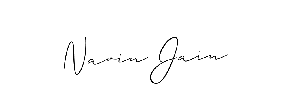 if you are searching for the best signature style for your name Navin Jain. so please give up your signature search. here we have designed multiple signature styles  using Allison_Script. Navin Jain signature style 2 images and pictures png