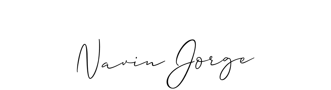 How to make Navin Jorge signature? Allison_Script is a professional autograph style. Create handwritten signature for Navin Jorge name. Navin Jorge signature style 2 images and pictures png