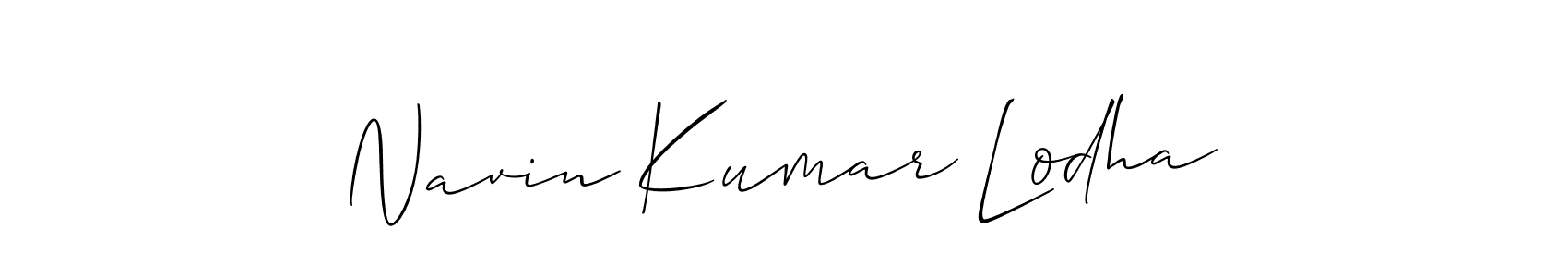 Also we have Navin Kumar Lodha name is the best signature style. Create professional handwritten signature collection using Allison_Script autograph style. Navin Kumar Lodha signature style 2 images and pictures png