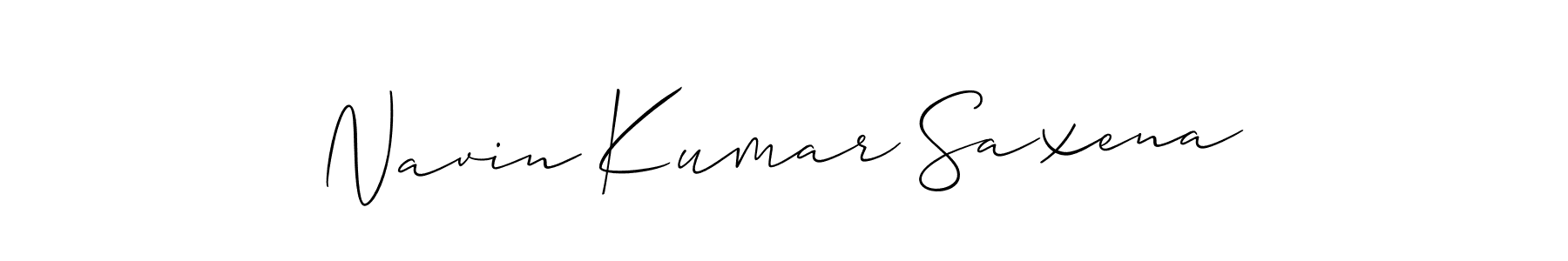 Navin Kumar Saxena stylish signature style. Best Handwritten Sign (Allison_Script) for my name. Handwritten Signature Collection Ideas for my name Navin Kumar Saxena. Navin Kumar Saxena signature style 2 images and pictures png