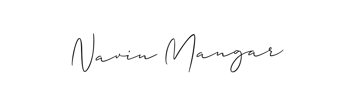 Allison_Script is a professional signature style that is perfect for those who want to add a touch of class to their signature. It is also a great choice for those who want to make their signature more unique. Get Navin Mangar name to fancy signature for free. Navin Mangar signature style 2 images and pictures png