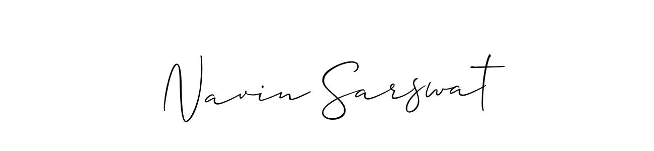Make a beautiful signature design for name Navin Sarswat. With this signature (Allison_Script) style, you can create a handwritten signature for free. Navin Sarswat signature style 2 images and pictures png