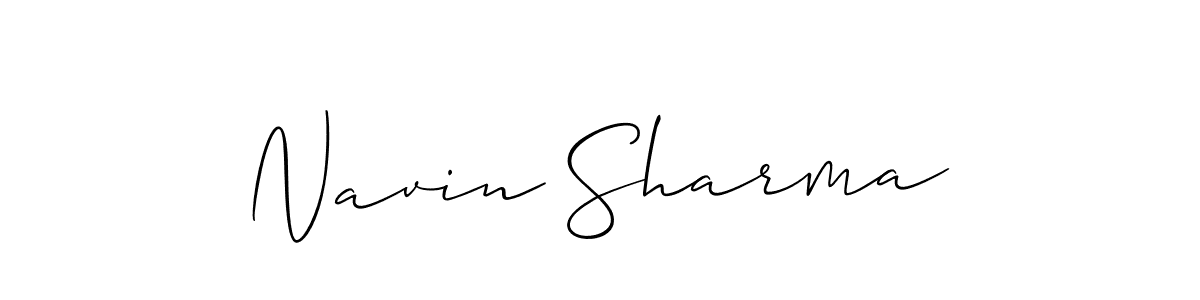 How to Draw Navin Sharma signature style? Allison_Script is a latest design signature styles for name Navin Sharma. Navin Sharma signature style 2 images and pictures png