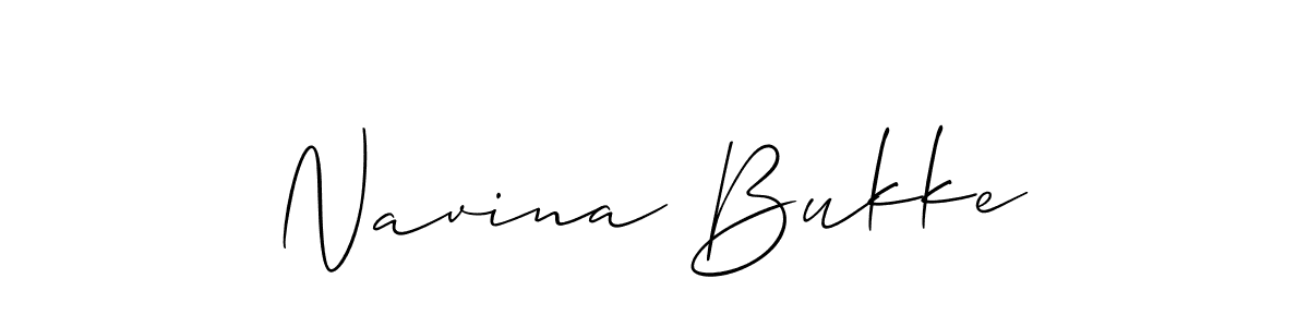 Make a beautiful signature design for name Navina Bukke. With this signature (Allison_Script) style, you can create a handwritten signature for free. Navina Bukke signature style 2 images and pictures png