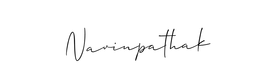 How to make Navinpathak name signature. Use Allison_Script style for creating short signs online. This is the latest handwritten sign. Navinpathak signature style 2 images and pictures png
