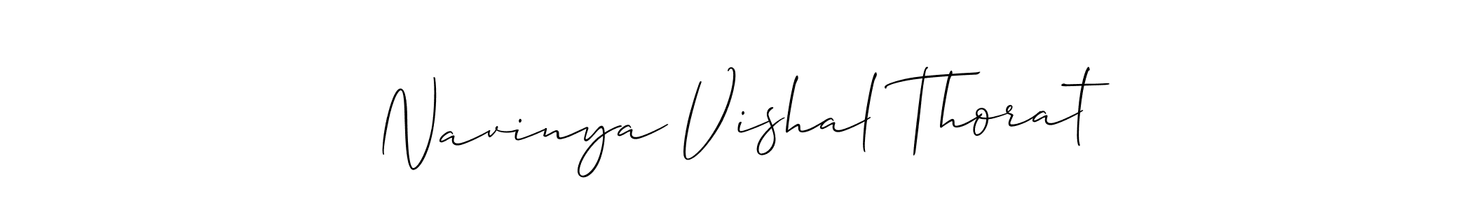 Navinya Vishal Thorat stylish signature style. Best Handwritten Sign (Allison_Script) for my name. Handwritten Signature Collection Ideas for my name Navinya Vishal Thorat. Navinya Vishal Thorat signature style 2 images and pictures png