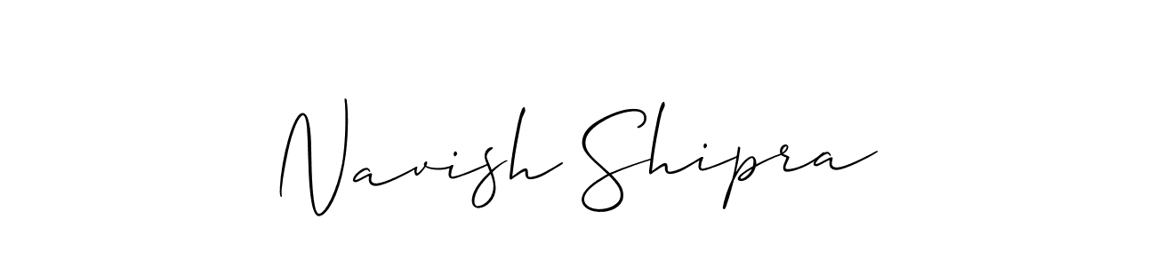 Navish Shipra stylish signature style. Best Handwritten Sign (Allison_Script) for my name. Handwritten Signature Collection Ideas for my name Navish Shipra. Navish Shipra signature style 2 images and pictures png