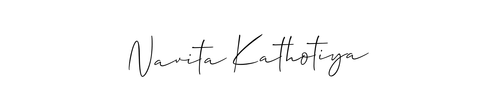 Create a beautiful signature design for name Navita Kathotiya. With this signature (Allison_Script) fonts, you can make a handwritten signature for free. Navita Kathotiya signature style 2 images and pictures png