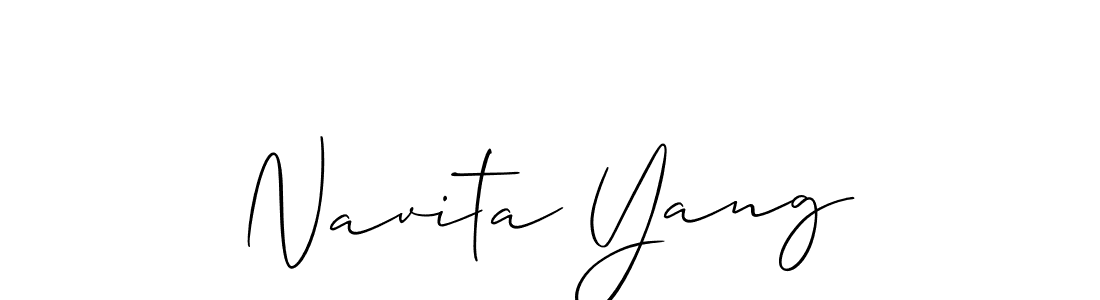 Best and Professional Signature Style for Navita Yang. Allison_Script Best Signature Style Collection. Navita Yang signature style 2 images and pictures png