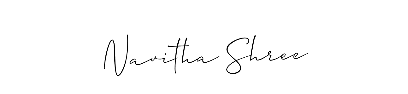 Similarly Allison_Script is the best handwritten signature design. Signature creator online .You can use it as an online autograph creator for name Navitha Shree. Navitha Shree signature style 2 images and pictures png
