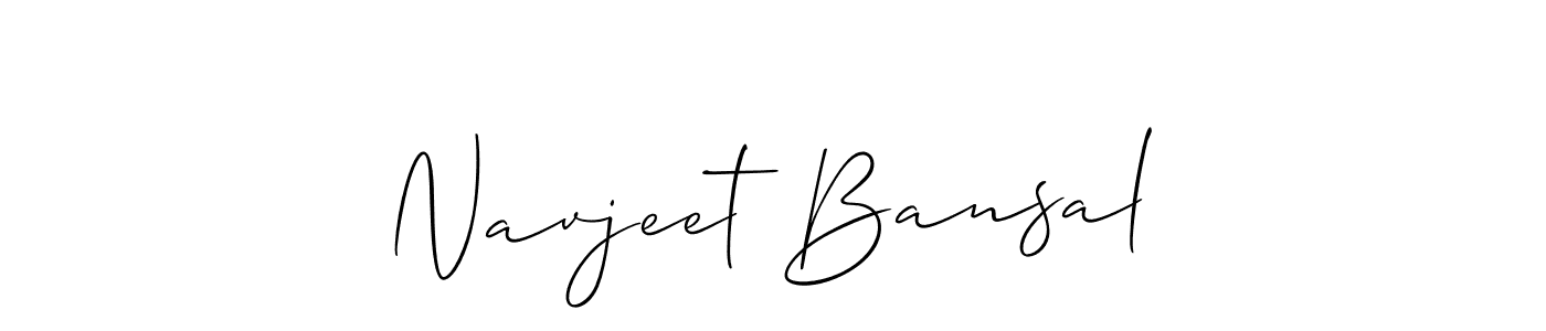 How to make Navjeet Bansal signature? Allison_Script is a professional autograph style. Create handwritten signature for Navjeet Bansal name. Navjeet Bansal signature style 2 images and pictures png