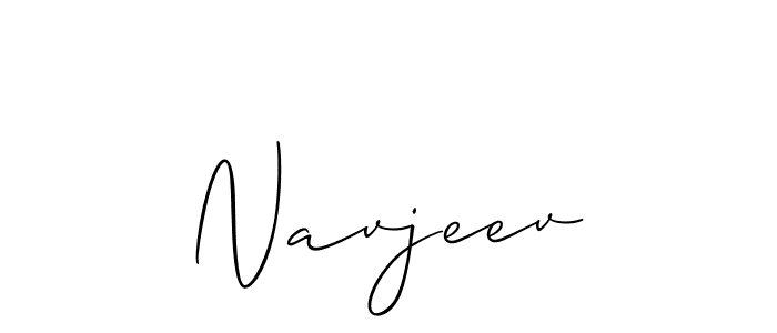 Create a beautiful signature design for name Navjeev. With this signature (Allison_Script) fonts, you can make a handwritten signature for free. Navjeev signature style 2 images and pictures png