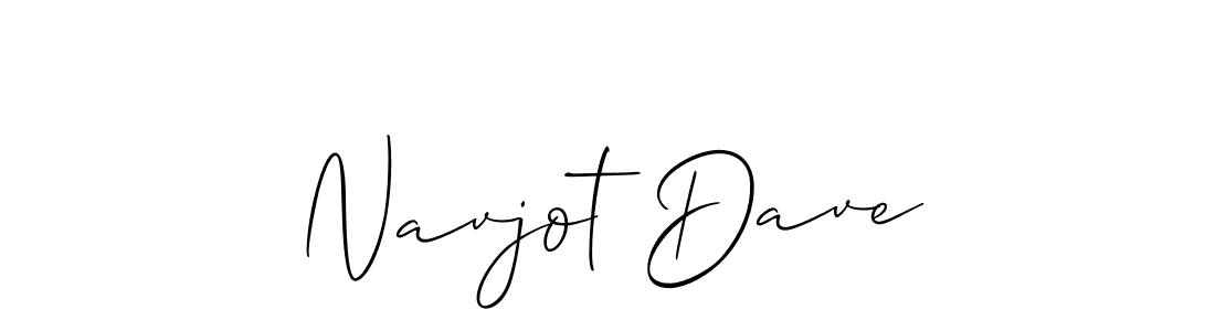Also we have Navjot Dave name is the best signature style. Create professional handwritten signature collection using Allison_Script autograph style. Navjot Dave signature style 2 images and pictures png