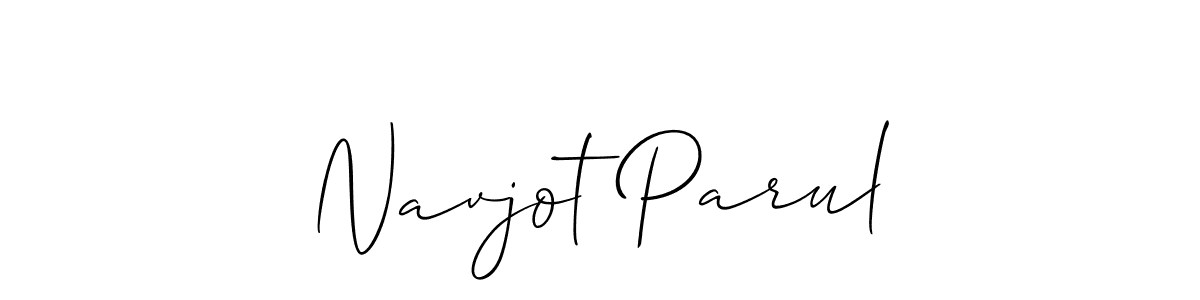 Make a short Navjot Parul signature style. Manage your documents anywhere anytime using Allison_Script. Create and add eSignatures, submit forms, share and send files easily. Navjot Parul signature style 2 images and pictures png