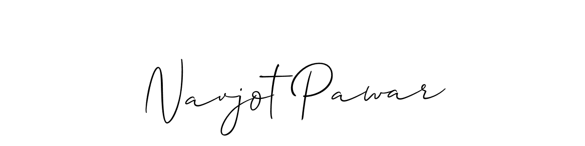 How to make Navjot Pawar name signature. Use Allison_Script style for creating short signs online. This is the latest handwritten sign. Navjot Pawar signature style 2 images and pictures png
