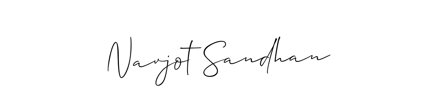 Create a beautiful signature design for name Navjot Sandhan. With this signature (Allison_Script) fonts, you can make a handwritten signature for free. Navjot Sandhan signature style 2 images and pictures png