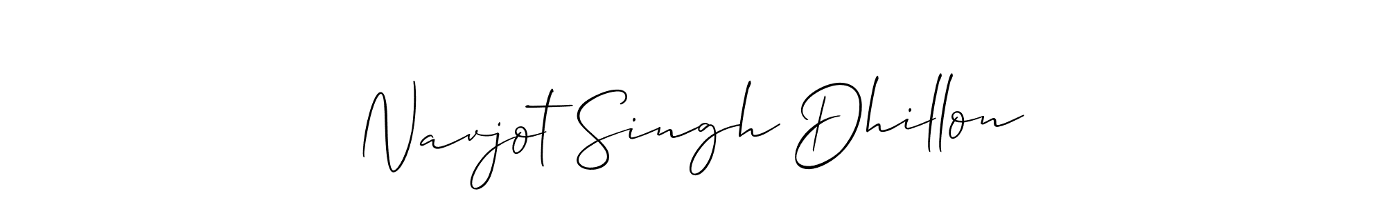 Design your own signature with our free online signature maker. With this signature software, you can create a handwritten (Allison_Script) signature for name Navjot Singh Dhillon. Navjot Singh Dhillon signature style 2 images and pictures png