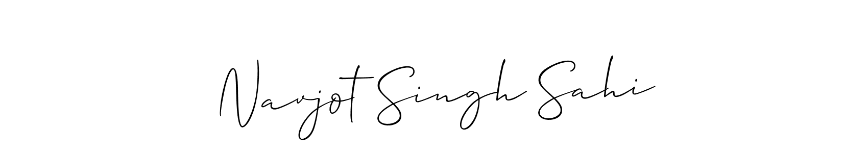 Design your own signature with our free online signature maker. With this signature software, you can create a handwritten (Allison_Script) signature for name Navjot Singh Sahi. Navjot Singh Sahi signature style 2 images and pictures png