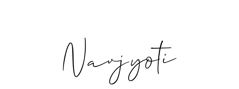The best way (Allison_Script) to make a short signature is to pick only two or three words in your name. The name Navjyoti include a total of six letters. For converting this name. Navjyoti signature style 2 images and pictures png