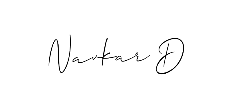 Also we have Navkar D name is the best signature style. Create professional handwritten signature collection using Allison_Script autograph style. Navkar D signature style 2 images and pictures png