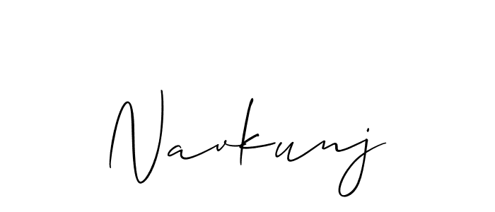 How to make Navkunj name signature. Use Allison_Script style for creating short signs online. This is the latest handwritten sign. Navkunj signature style 2 images and pictures png